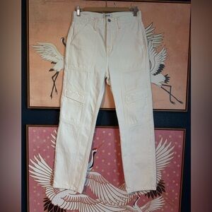 Agolde Cooper White Cargo Pants